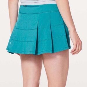 lululemon athletica Teal Pleated Athletic Mini Skirt